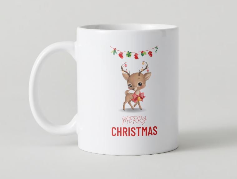 Merry christmas mok - keramische koffiemok 330 ml