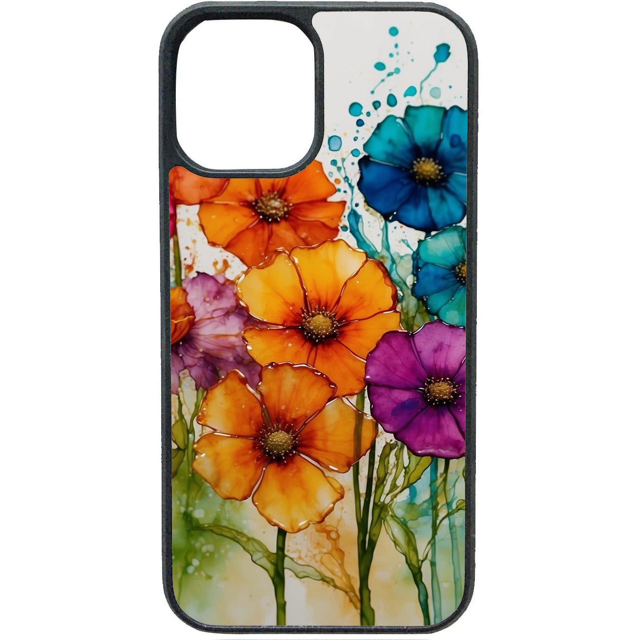 TELEFOONHOESJE - WATERVERF BLOEMEN