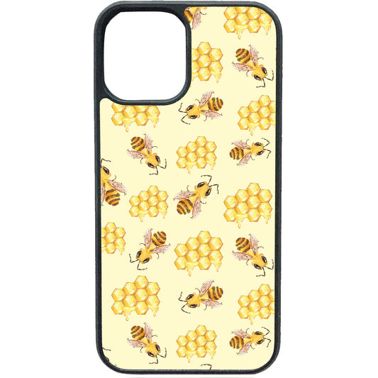 Bijen & Honingraten telefoonhoesje – vrolijk natuur design voor je iPhone