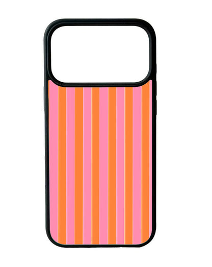 Roze Oranje Gestreept telefoonhoesje – kleurrijk design voor je iPhone