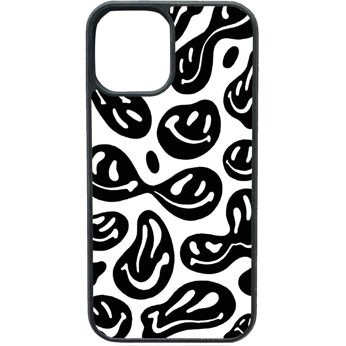 Smiley Black & White telefoonhoesje – vrolijk minimalistisch design voor je iPhone
