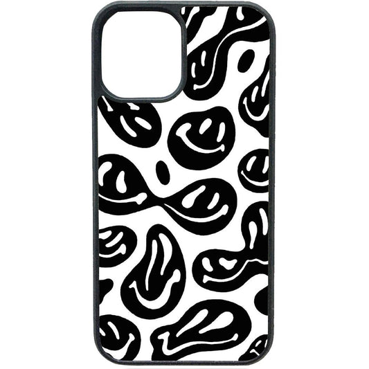 Smiley Black & White telefoonhoesje – vrolijk minimalistisch design voor je iPhone