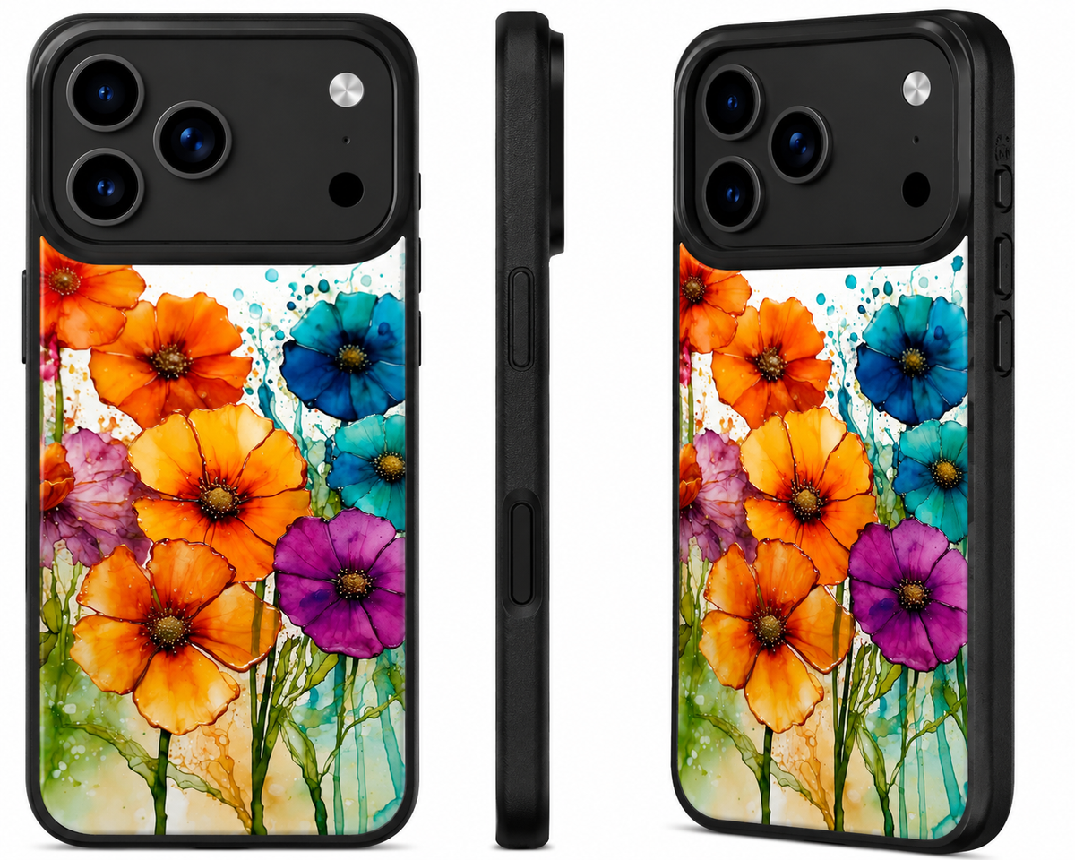 Waterverf bloemen telefoonhoesje – kleurrijk bloemen design voor je iPhone
